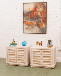 Pair of Vintage Nightstands in Sand