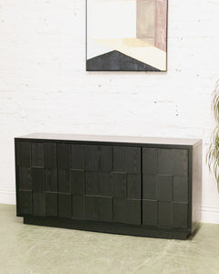 Brutalist Black Credenza