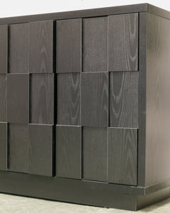 Brutalist Black Credenza