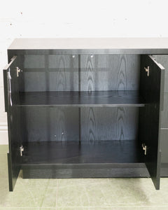 Brutalist Black Credenza