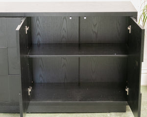 Brutalist Black Credenza