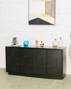 Brutalist Black Credenza