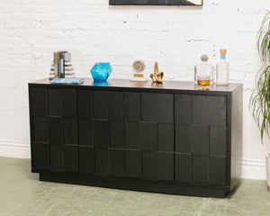 Brutalist Black Credenza