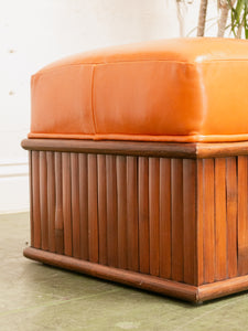 Bamboo Stool with Caramel Seat