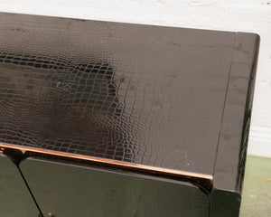 Faux Snakeskin Glam Credenza