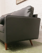 Load image into Gallery viewer, Black Leather Sofa
