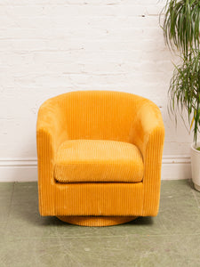 Mustard Corduroy Chair/Ottoman