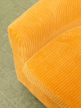 Load image into Gallery viewer, Mustard Corduroy Chair/Ottoman
