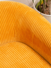 Load image into Gallery viewer, Mustard Corduroy Chair/Ottoman
