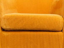 Load image into Gallery viewer, Mustard Corduroy Chair/Ottoman
