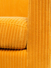 Load image into Gallery viewer, Mustard Corduroy Chair/Ottoman
