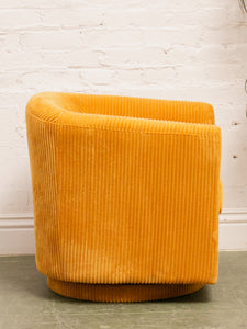 Mustard Corduroy Chair/Ottoman