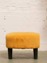 Load image into Gallery viewer, Mustard Corduroy Chair/Ottoman
