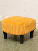 Load image into Gallery viewer, Mustard Corduroy Chair/Ottoman
