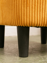 Load image into Gallery viewer, Mustard Corduroy Chair/Ottoman
