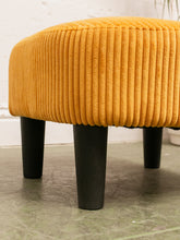 Load image into Gallery viewer, Mustard Corduroy Chair/Ottoman

