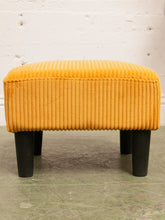Load image into Gallery viewer, Mustard Corduroy Chair/Ottoman
