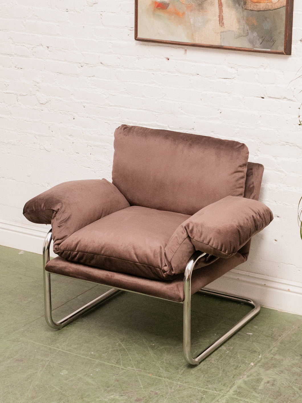 Brown Chrome Chair