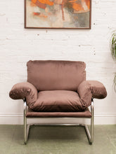 Load image into Gallery viewer, Brown Chrome Chair
