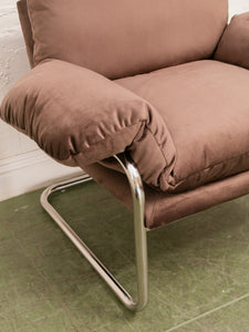 Brown Chrome Chair