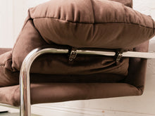 Load image into Gallery viewer, Brown Chrome Chair
