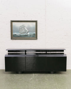 Black Vintage Long Credenza