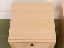 Load image into Gallery viewer, Oval Rattan Drawer Front Nightstand
