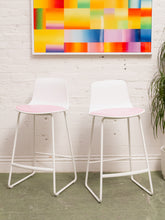 Load image into Gallery viewer, Steelcase Pink and White Bar Stools

