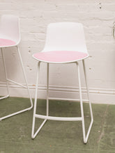 Load image into Gallery viewer, Steelcase Pink and White Bar Stools
