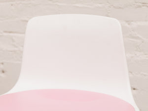 Steelcase Pink and White Bar Stools