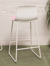 Load image into Gallery viewer, Steelcase Pink and White Bar Stools
