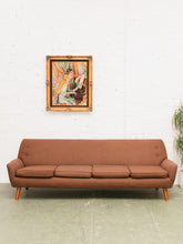 Load image into Gallery viewer, Brown 1960’s Tweed Mid Century Sofa
