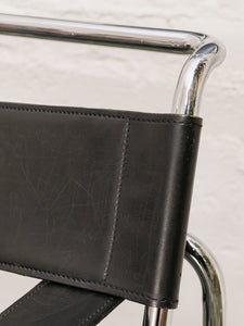 Leather and Chrome Lounge Chair