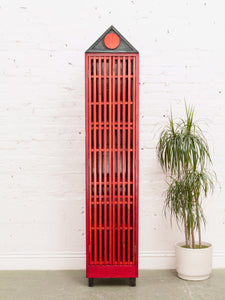Memphis Style Post Modern Cabinet in Red