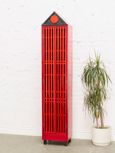 Memphis Style Post Modern Cabinet in Red
