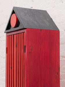 Memphis Style Post Modern Cabinet in Red