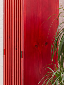 Memphis Style Post Modern Cabinet in Red