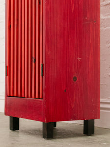 Memphis Style Post Modern Cabinet in Red