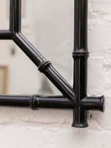 1970’s Black Bamboo Mirror