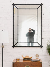 Load image into Gallery viewer, 1970’s Black Bamboo Mirror

