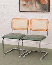 Load image into Gallery viewer, Green Rattan Chair
