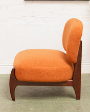 Load image into Gallery viewer, Low Profile Nubby Burnt Orange Chair
