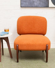 Load image into Gallery viewer, Low Profile Nubby Burnt Orange Chair
