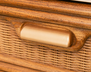 Cream and Rattan Vintage Credenza