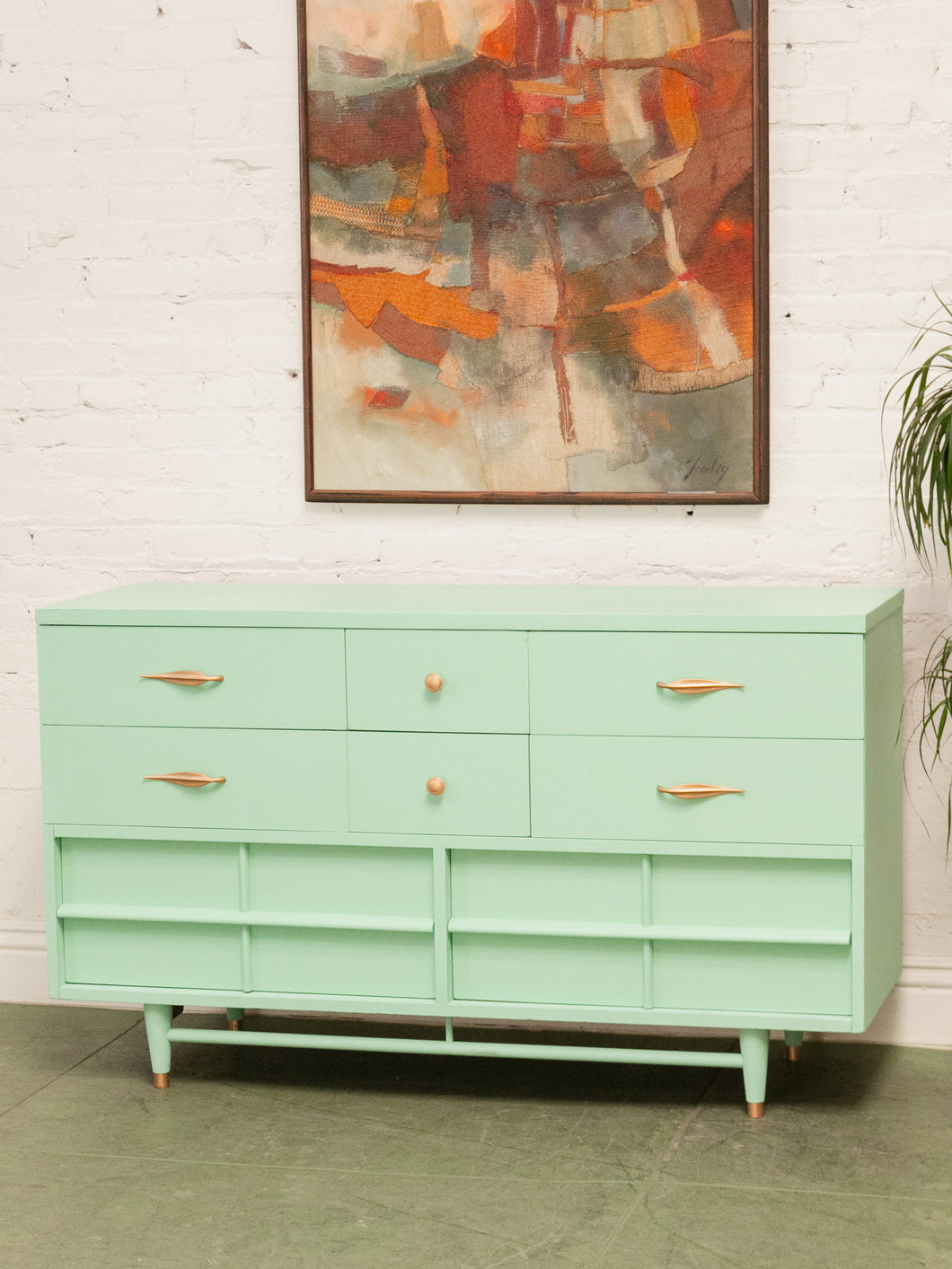 Seafoam Green 1950’s Dresser