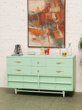 Load image into Gallery viewer, Seafoam Green 1950’s Dresser
