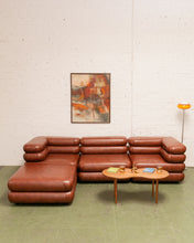 Load image into Gallery viewer, Elodie 4 Piece Modular Sectional in Saddle Brown Leather
