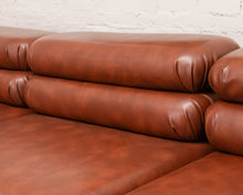 Load image into Gallery viewer, Elodie 4 Piece Modular Sectional in Saddle Brown Leather
