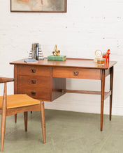 Load image into Gallery viewer, Walnut Mid Century Desk
