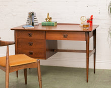 Load image into Gallery viewer, Walnut Mid Century Desk
